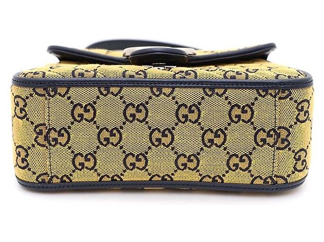 Gucci Borsa Tote Mini Marmont in tela con manico e tracolla Giallo - vista 6