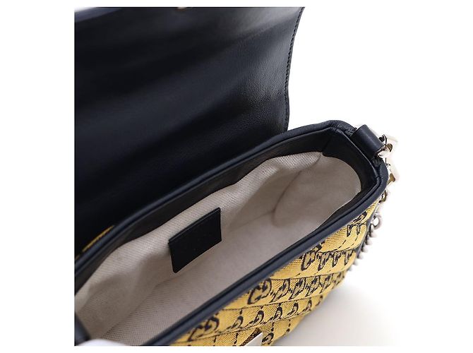 Gucci Borsa Tote Mini Marmont in tela con manico e tracolla Giallo - vista 7