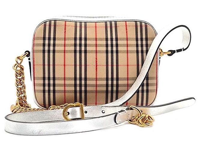 Burberry Borsa Fotocamera Check Link Multicolore - vista 3