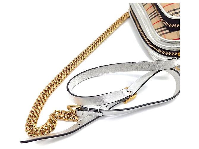 Burberry Borsa Fotocamera Check Link Multicolore - vista 5