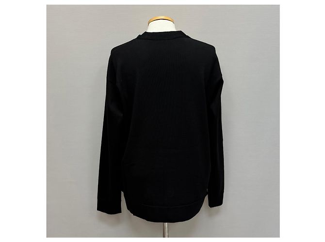 Loewe Wollstrickjacke mit Signatur-Logo Silber - Ansicht 5