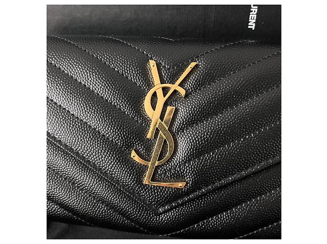Saint Laurent Großer Matelassé-Geldbeutel Cassandra Schwarz - Ansicht 5