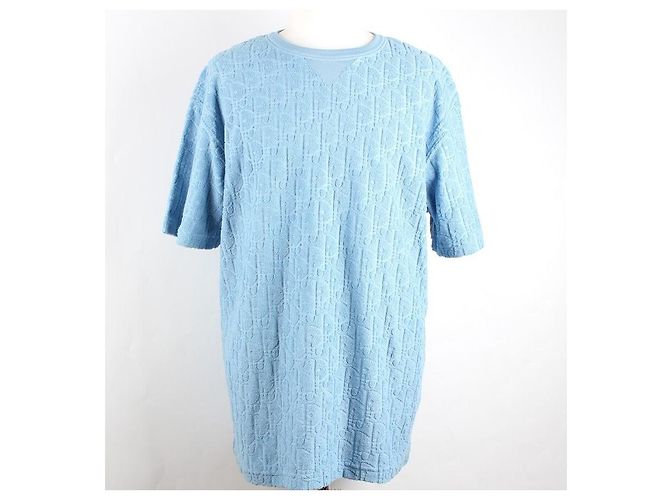 Dior Terry-Baumwoll-Jacquard-T-Shirt Blau XL - Ansicht 2