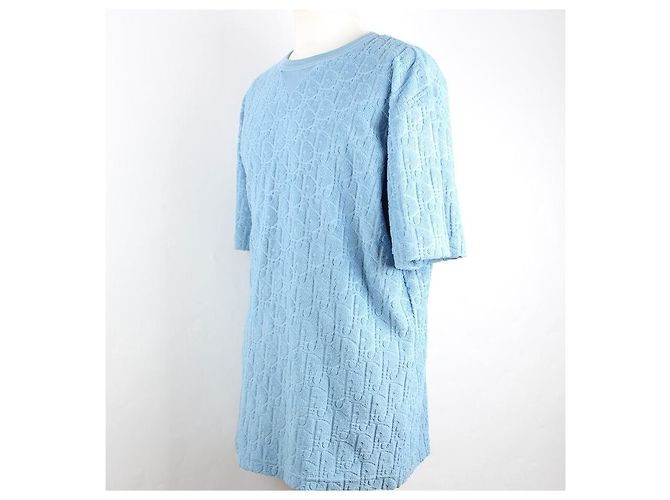 Dior Terry-Baumwoll-Jacquard-T-Shirt Blau XL - Ansicht 3