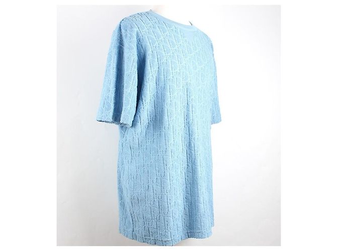 Dior Terry-Baumwoll-Jacquard-T-Shirt Blau XL - Ansicht 7