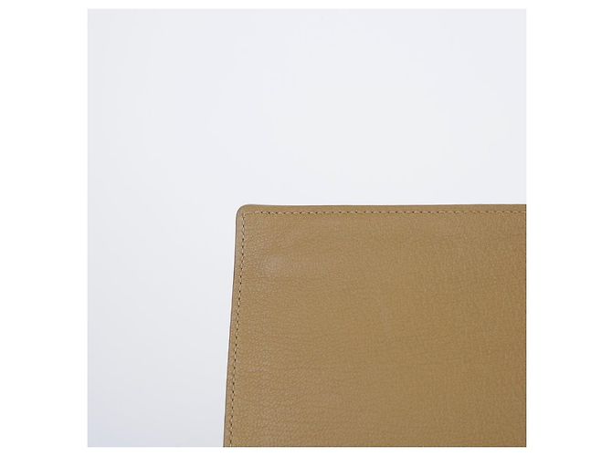Saint Laurent Clutch Flap in pelle beige Marrone - vista 22