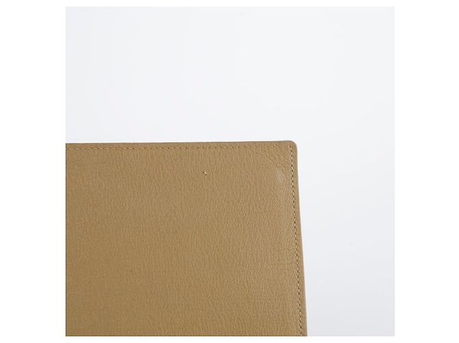 Saint Laurent Clutch Flap in pelle beige Marrone - vista 23