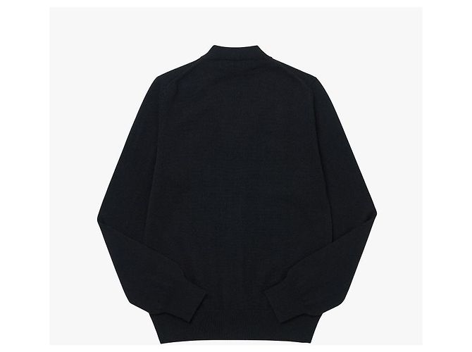 Comme Des Garcons Cardigan PLAY con Patch Cuore Rosso di Lana da Uomo Nero - vista 5
