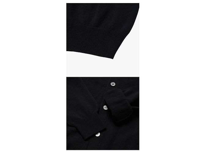 Comme Des Garcons Cardigan PLAY con Patch Cuore Rosso di Lana da Uomo Nero - vista 9