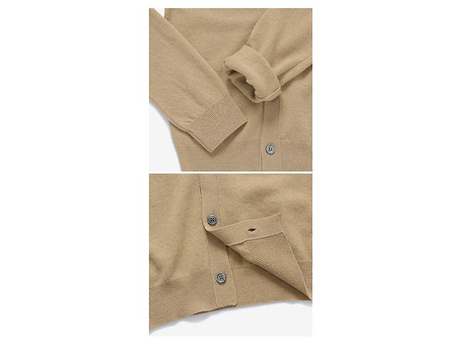 Comme Des Garcons Cardigan Play White Heart Patch Wool Herren Cardigan Orange - Ansicht 9