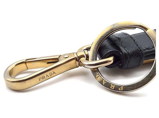 Prada Portachiavi Saffiano Nero - vista 5