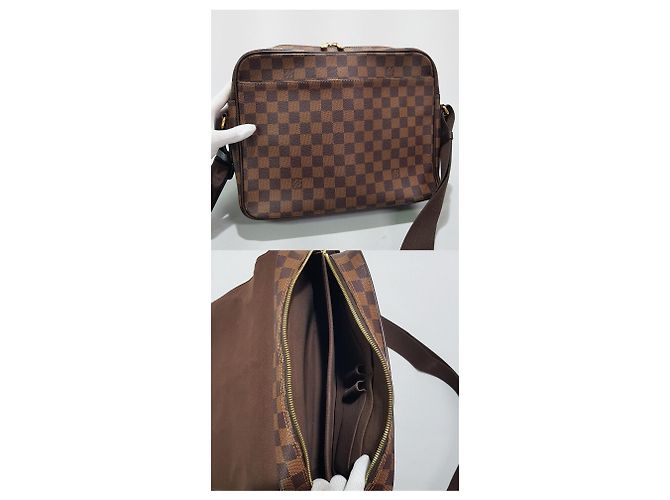 Louis Vuitton Borsa Messenger Shelton MM Damier Ebene - vista 8
