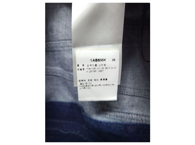 Louis Vuitton Minifalda vaquera con detalles de cremallera de cuero Azul - vista 5