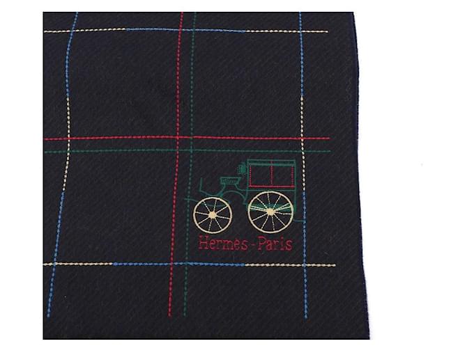 Hermès Schal Brodee Toute Berline Schwarz - Ansicht 9