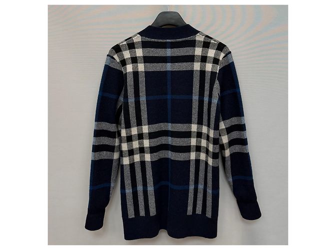 Burberry Cardigan oversize in lana e cashmere a quadri Multicolore - vista 5