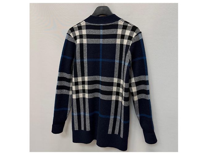 Burberry Cardigan oversize in lana e cashmere a quadri Multicolore - vista 6