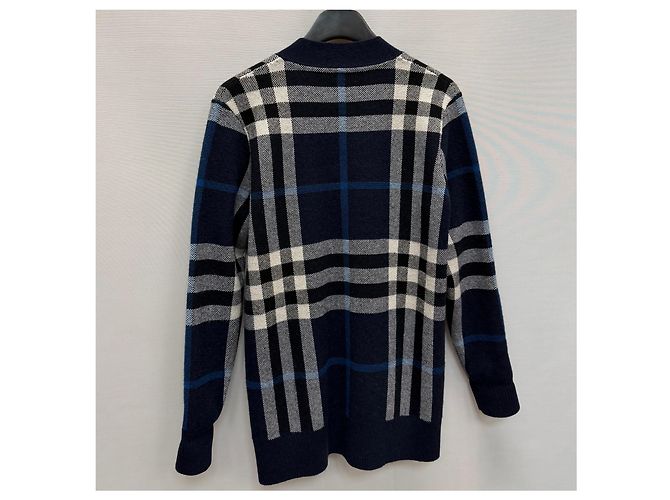 Burberry Cardigan oversize in lana e cashmere a quadri Multicolore - vista 7