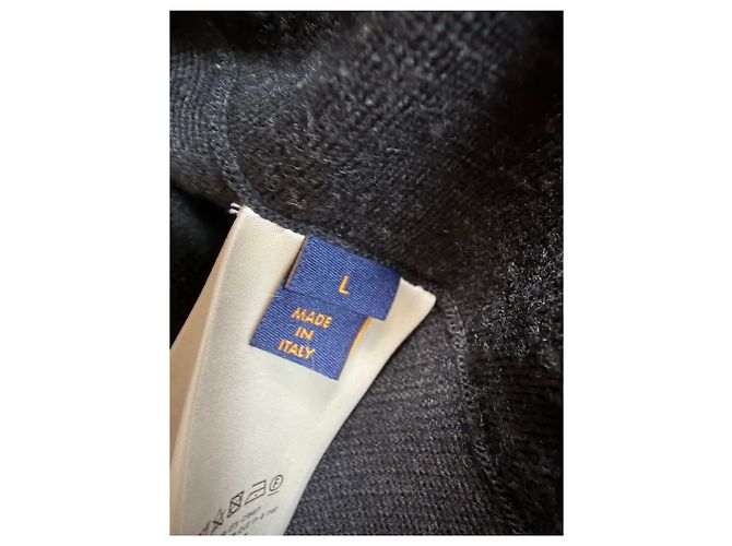 Louis Vuitton Giacca in maglia con tasca con zip e ricami Argento - vista 7