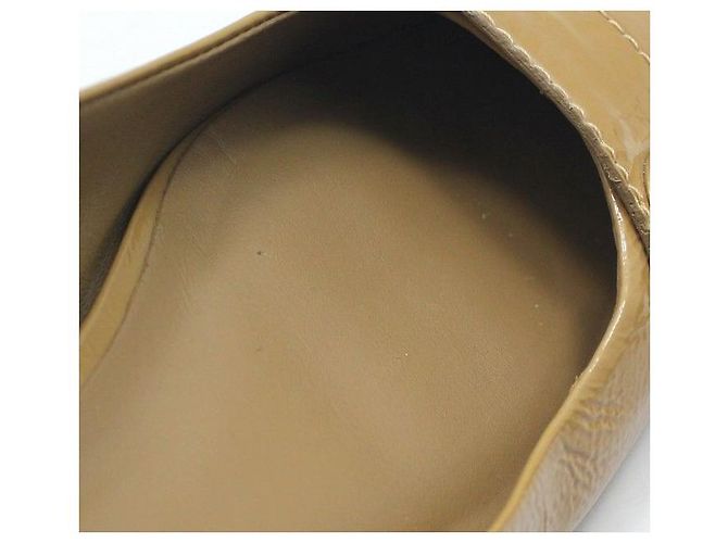 Tory Burch Scarpe basse in vernice marrone e oro - vista 5