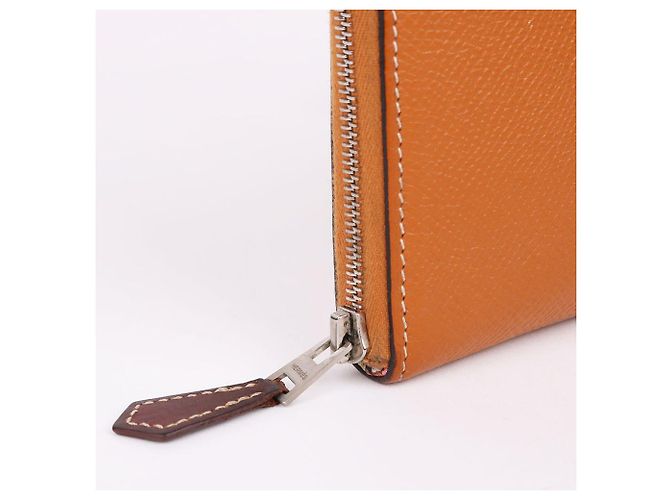 Hermès Cartera Larga con Cremallera Silky Brown Castaño - vista 4