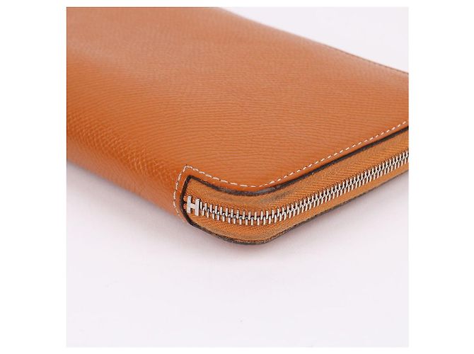 Hermès Cartera Larga con Cremallera Silky Brown Castaño - vista 8