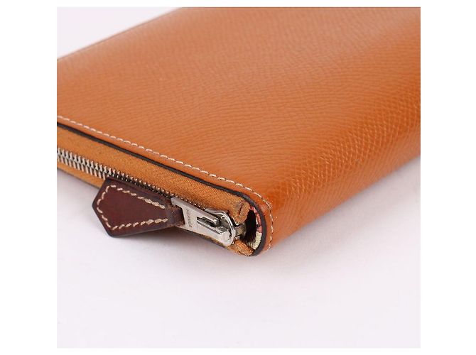 Hermès Cartera Larga con Cremallera Silky Brown Castaño - vista 9
