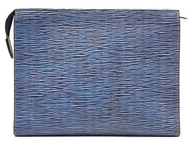 Louis Vuitton Beauty Case Epi Denim Blu - vista 3
