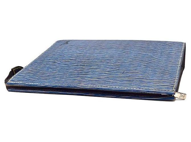 Louis Vuitton Beauty Case Epi Denim Blu - vista 4