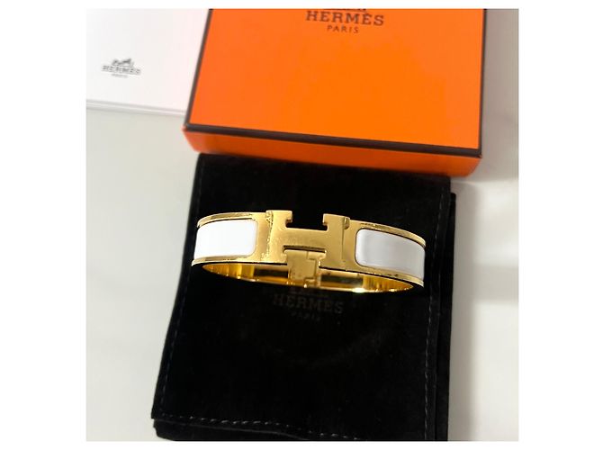 Hermès Pulsera Clickashu Oro Blanco PM - vista 2