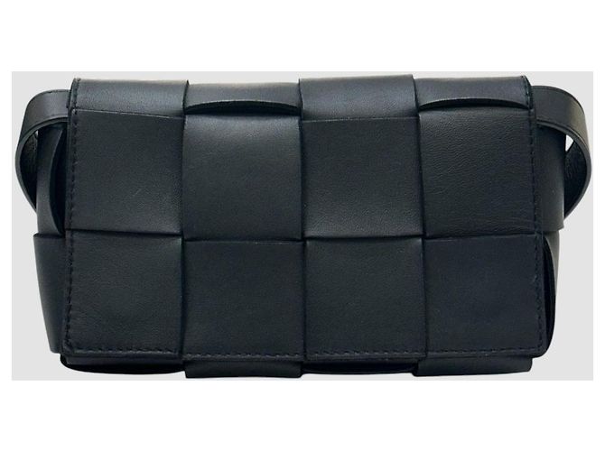 Bottega Veneta Borsa a tracolla Intrecciato Cassette Nero - vista 2