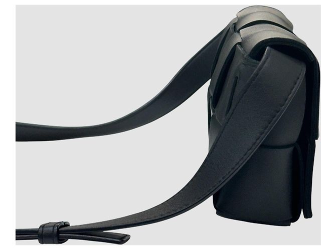 Bottega Veneta Borsa a tracolla Intrecciato Cassette Nero - vista 4
