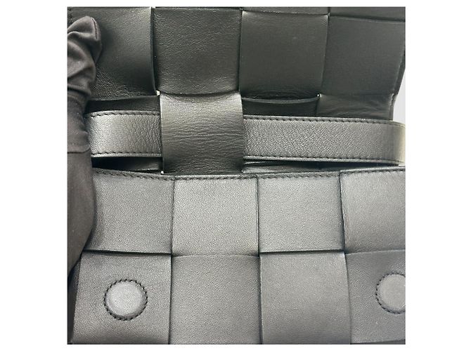 Bottega Veneta Borsa a tracolla Intrecciato Cassette Nero - vista 5