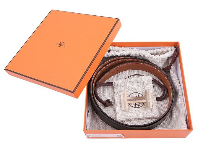 Hermès Buckle Reversible Leather Strap Black - view 2