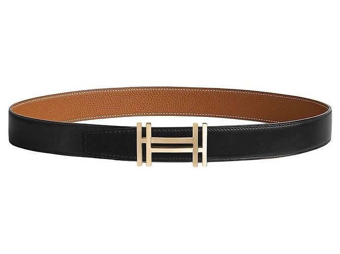 Hermès Buckle Reversible Leather Strap Black - view 4