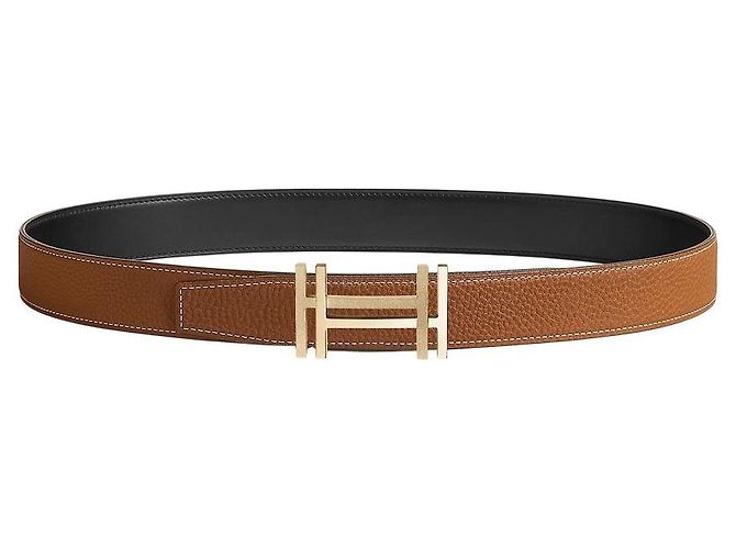 Hermès Buckle Reversible Leather Strap Black - view 5