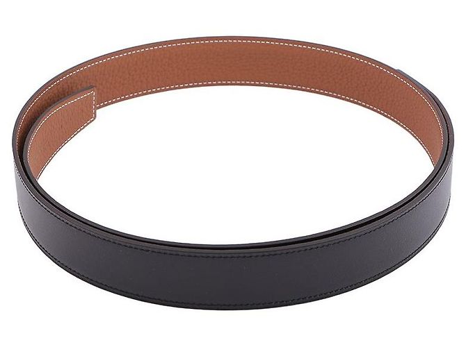 Hermès Buckle Reversible Leather Strap Black - view 8