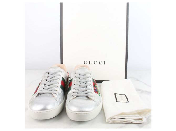Gucci Sneakers Ace Dragon Silver Argento - vista 2