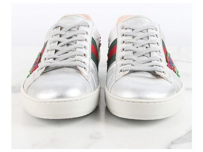 Gucci Sneakers Ace Dragon Silver Argento - vista 5