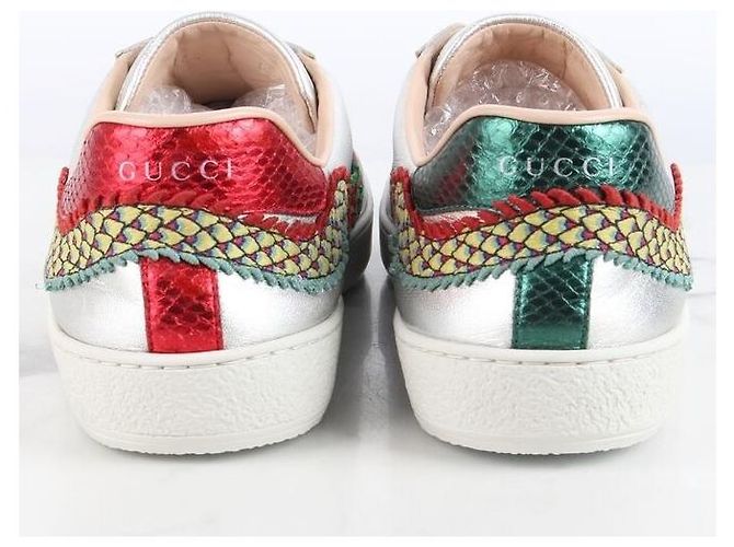 Gucci Sneakers Ace Dragon Silver Argento - vista 6