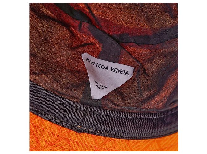 Bottega Veneta Cappello bucket in jacquard Intreccio da donna Arancione - vista 9