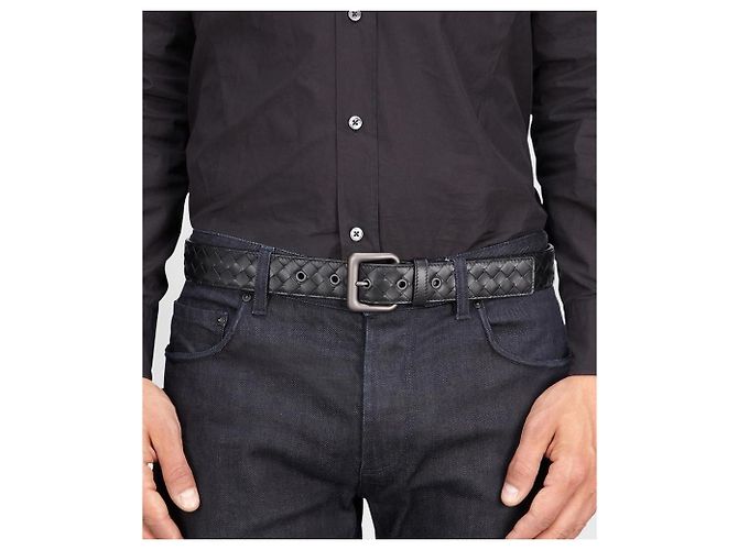 Cintura Bottega Veneta Intrecciato Classic Nero - vista 19