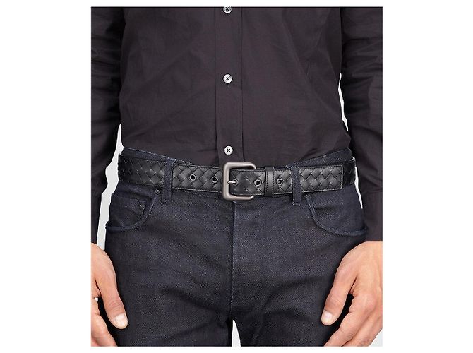 Cintura Bottega Veneta Intrecciato Classic Nero - vista 9