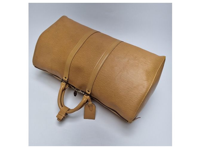 Louis Vuitton Borsa da viaggio Keepall Epi Boston Tassili Yellow Giallo - vista 10