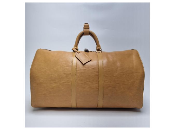 Louis Vuitton Borsa da viaggio Keepall Epi Boston Tassili Yellow Giallo - vista 2
