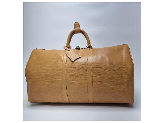 Louis Vuitton Borsa da viaggio Keepall Epi Boston Tassili Yellow Giallo - vista 3