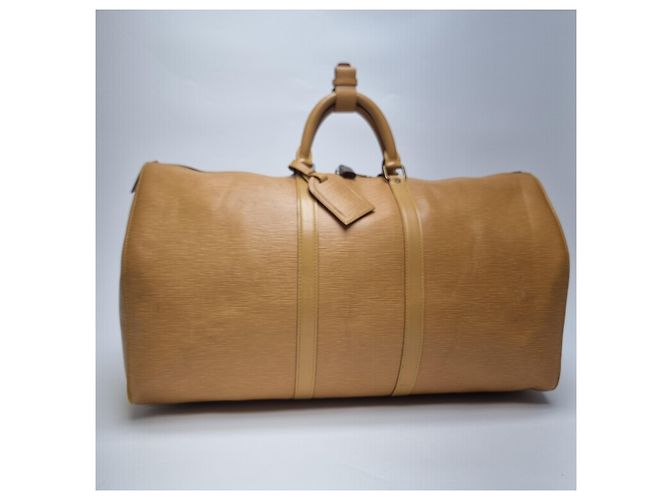 Louis Vuitton Borsa da viaggio Keepall Epi Boston Tassili Yellow Giallo - vista 4