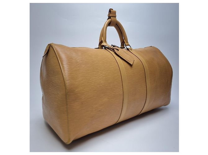 Louis Vuitton Borsa da viaggio Keepall Epi Boston Tassili Yellow Giallo - vista 5