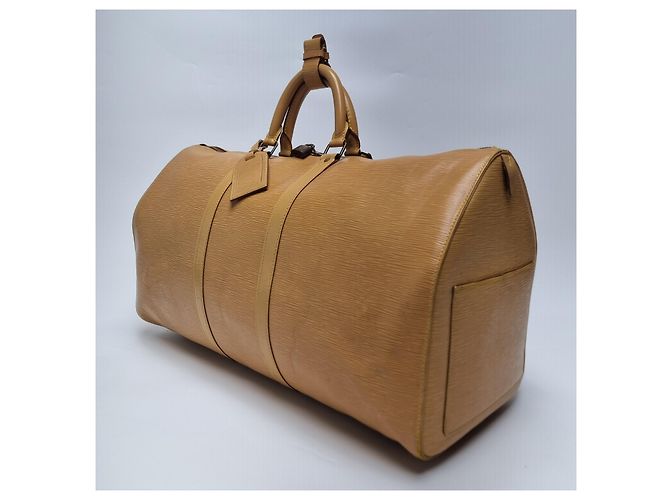 Louis Vuitton Borsa da viaggio Keepall Epi Boston Tassili Yellow Giallo - vista 6