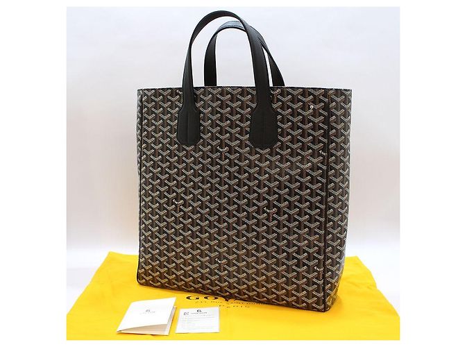 Borsa Tote in tela Goyardine nera Voltaire Nero - vista 2
