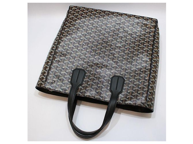 Borsa Tote in tela Goyardine nera Voltaire Nero - vista 4